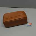 Personalized Makeup Bag for Women - Customized Large Travel Cosmetic Bag with Initial and Name - Premium PU Leather Toiletry Bag with Compartments and Handle for Travel Essentials & Gifts (Orange)