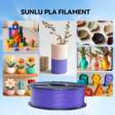 SUNLU 4kg PLA 3D Printer Filament Bundle, Neatly Wound PLA Filament 1.75mm 0.02mm, Individually Vacuum Packed, 4kg in Total, 1kg per Spool, 4 Pack, 4000g, 4Black