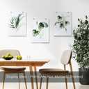 2 x ArtbyHannah Unframed 12x16 Inch Canvas Wall Art Prints, Set of 3 Botanical Wall Decor for Bathroom, Living Room, Office (Ideal as 12x16 Frame Insert)