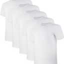 BAMBOO COOL Mens Undershirts Pack, Soft T Shirts for Men, Moisture Wicking Tees, Stretchy Breathable Crew Neck Inner Shirt (White, M)