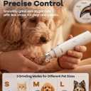 Veeconn Dog Clippers Grooming Kit Hair Clipper-Low Noise Paw Trimmer- Rechargeable - Cordless Quiet Nail Grinder Shaver for Cats and Other Pets, White