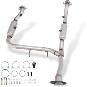 High Flow Catalytic Converter Kit Compatible with 2015 2016 2017 2018 2019 2020 F-150 2.7L V6 Turbocharged engineReplace# 645770 645167 EPA Compliant