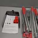 FUSBUNTY Pooper Scooper, Long Handle Dog Pooper Scooper, Heavy Duty Stainless Steel Rake with Tray & Spade Set for Pet Waste Removal, for Grass, Dirt or Gravel