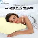 Comfort Beddings 100% Organic Cotton Standard Pillowcases Set of 2, White Pillow Cases with Envelope Closure, Crisp Percale Weave, Soft & Cooling Pillow Covers (Standard 20x26, White)