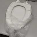Bemis 7300SLEC Slow Close Toilet Seat, Easy Clean Hinges and Durable Plastic Seat, Made in USA, Elongated, White