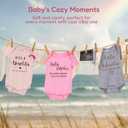 BIBIBLISSBABY First Grandchild Baby Onesie,Baby Coming Soon Pregnancy Announcement Outfit for New Grandparents, Funny Gender Reveal Bodysuit Gift 0-3 Months (Fog)