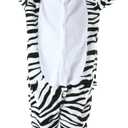 ATOZ Onesie for Kids, Animal Pajamas Halloween Cosplay Costume for Girls Boys (6-7 Years, Zebra)