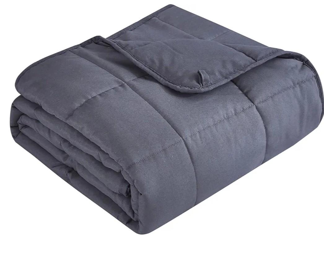 Topcee Weighted Blanket (20lbs 60"x80" Queen Size) Cooling Breathable Heavy Blanket Microfiber Material with Glass Beads Big Blanket for Adult All-Season Summer Fall Winter Soft Thick Comfort