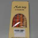 4 Pack Spiral Gradient Taper Candles  Long Pole Unscented Candles, Smokeless & Dripless, Gift Boxed for Wedding, Christmas, Table or Mantle Decor (Orange)