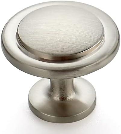 Ravinte 2 Pack 1-1/4 Inch Kitchen Cabinet Knobs Brushed Nickel Zinc Pulls Door Handles for Dresser Drawers