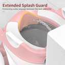 Meulife Potty Training Seat, Upgrade 2 in 1 Potty Training Toilet for Toddler, Toddler Toilet Seat for Boys Girls with Support Bar, Anti-Slip Pad and Step Stool (Pink)
