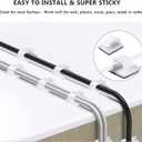 White Cable Management Organizer Kit, 2 Wire Sleeve Protector, 41 Self Adhesive Cable Clips Holder, 10pcs+2 Roll Reusable Cable Ties and 100 Cable Zip Ties for TV Computer Cord Tidy Under Desk