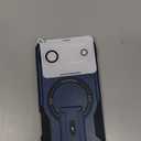 3 in 1 for iPhone Air Case [Compatible with MagSafe] [Invisible Kickstand] [HD Screen Protector] [Camera Lens Protector], Protective Magnetic Phone Cover for iPhone 17 Air (Blue)