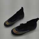 Peggybuy Men's and Women's Soccer Shoes Firm Ground Football Cleats Lightweight Outdoor Football Shoes High-top Rugby Boots 44