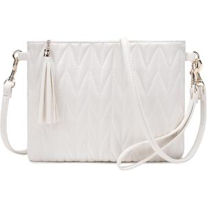 Trendy Vegan Leather Shoulder Purses, Clutch Wallet with Wristlet Strap,Small tassel Crossbody Bags for Women