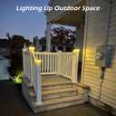 Solar Post Cap Lights Outdoor 12pack, Waterproof Fence Post Solar Lights for 4x4 5x5 6x6 Wood/Vinyl Posts, White Deck Post Lights with 2 Color Modes Decorate Garden Patio Porch Backyard