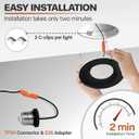 POWERASIA 1 Pack Black 5/6 Inch LED Can Lights with Night Light, 5CCT Retrofit Recessed Lighting Selectable 2700K-6000K Dimmable, 12W=75W, 1200LM Downlight with Metal Smooth Trim-ETL and Energy Star