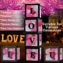Ledido Black Transparent Balloon Boxes With 78 Letters, Letter Box for Baby Shower Clear Baby Box Black Balloon Boxes for Birthday, Bridal Shower, 2026 Graduation Prom Party Decoration, 6 PCS
