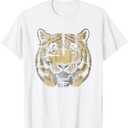 Vintage Tiger Face Tiger Head Wild Cat Lover Gift T-Shirt (Small)