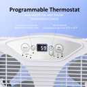 shinic 9'' Window Fan with Thermostat & LED Display, Reversible Airflow, 23.5"L x 4.0"W x 11.8"H