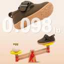 JOINFREE Toddler Shoes Girls Boys Lightweight Dress Shoes Wide Barefoot Flats Fashion School Shoe Kids Fall Walking Sneakers (Brown)