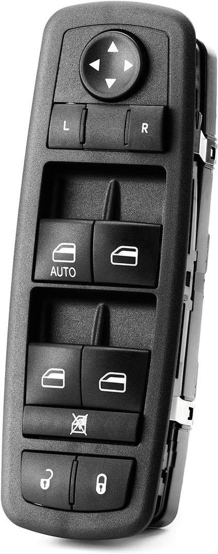 2017 2018 2019 2020 2021 2022 Cherokee Master Power Window Switch, Driver Side Window Control Button Door Lock Switch for JP Cherokee 68275252AC,68275252AD,68275252AE,DWS2252(w/o Folding Mirrors)