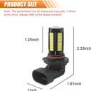 ZIMISI 2PCS 9006 Car LED Fog Light Bulbs, 12V 1500 Lumen Bright Anti-fog Lights, 5630 33-SMD Plug and Play Power LED Bulbs, Universal 6500K DRL Replacement for Car Truck SUV (9006)