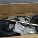 6" Go Kart Axle Kit, 740MM Rear Axle Kit with 2 Wheels, Tires, Rim, Brake Assembly and T8F Chain, DIY Live Axle Kit for Go Kart, Quads, Trike, Drift Bikes