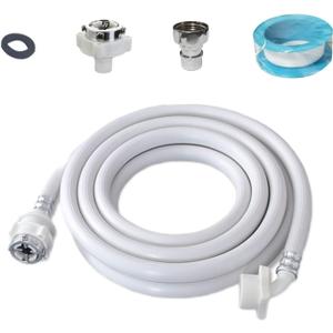Washing Machine Inlet Hose, Burst Proof Washing Machine Water Inlet Pipe, Washer Pipe with Connectors, Water Inlet Connection Supply Line, Long Universal PVC Hose (3 m/ 9.84 feet)