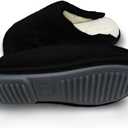 WOJWSKI Men's and Women's Slippers Memory Foam Winter House Slippers Bedroom Shoes Scuff Indoor Warm Slip On (L)