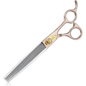 JASON 7.5" Dog Grooming Scissors - Professional Thinning Shear with 54 Teeth Japanese 440C Stainless Steel Blender Scissor for Dogs, Cats and Other Animals