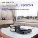 Mini DVD Player for TV: Small Size Region Free for Use in an RV/Trailer, CD Player for Home Stereo System, Included HDMI and RCA Cable, Supported Smart TV and Projector