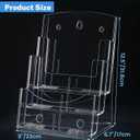 Acrylic Brochure Holder 8.5 x 11, 3-Tier Literature Display Stand, 2-Pack