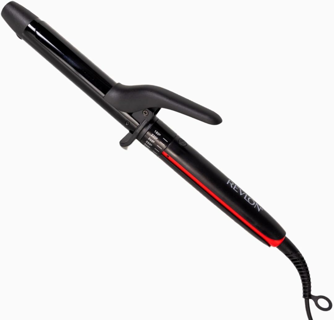 REVLON SmoothStay Coconut Oil Infused Hair Curling Iron - Barrel Curling Iron 1 Inch for Tight Curls, Shinier, Visibly Smoother Hair (1 in) (Black)