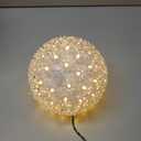 Christmas Lights Ball 7" Sparkling Outdoor Hanging Sphere Lights Twinkling Lights 100 LED Starlight Sphere Soft Twinke Lighted Ball Hanging Lights for Tree Porch Decorations, Warm White - Twinkling