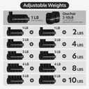 AmStaff Fitness Adjustable Ankle Weights 1 Pair 2 4 6 8 10 Lbs Leg Weight Straps for Strength Training, Walking, Jogging, Running, and Fitness Workouts 1-5 lbs Each Ankle, 10 lbs Pair Set