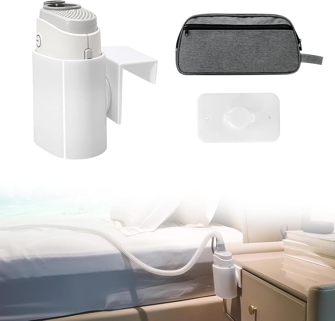 Cpap AirMini Mount System Kit Fit for Air Mini - with Travel Storage Bag, Cpap Wall Mount, Drawer Hook Stand, Portable Cpap Supplies Travel Bag Carrying