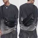 Compact Sling Bag for Men and Women, Lightweight Water-resistant Daily Crossbody Bag for Travel, Hiking, Gym, and Casual Use, Black