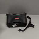 Rubbermaid Commercial Products Dustpan with Long Handle, Plastic, Black, Compatible with Any Broom for Lobby/Restaurant/Office/Home/Dog Pooper Scooper, 12.50" Wide