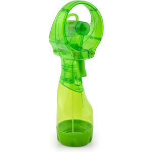 O2COOL Deluxe Handheld Battery Powered Water Misting Fan (Green), Single