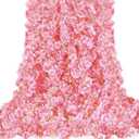 10PCS 59FT Artificial Silk Cherry Blossom Garland, Hanging Sakura Flower Vines for Wedding Party Home Arch Office Sakura Decor (Pink)