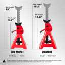 Jack Boss Jack Stands Low Profile 2 Ton(4000 LBs) Lifting Car Stand, Fit Use for Cars Automotive Small Vehicles, 2 Pack