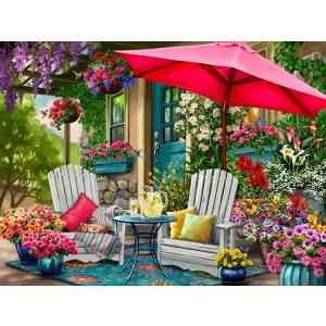 Springbok Sweet Summertime 500 Piece Jigsaw Puzzle for Adults - Poster Now Included - Colorful Flower Puzzle - Unique Cut Pieces - Made in USA
