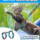 Halypet Cat Harness and Leash Set, 3-in-1 Adjustable & Lightweight, Escape-Proof, Comfortable Soft Kitten Harness for Large Cats, Safe, Easy to Wear, Outdoor Walking Travel, Size: Medium (8-18 lb)