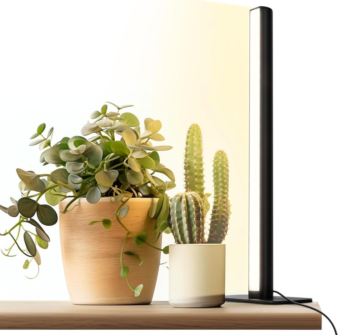 LED Grow Light for Indoor Plant, MistyJungle Full Spectrum Plant Light for Seed Starting with Timer 16.8" 10 Level Dimmable Standing Plant Growing Lamp for Greenhouse Hanging Grow Light for mini Plant