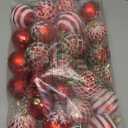 Christmas Ornaments Balls - 30 Pcs 2.4 Inch Shatterproof Plastic Christmas Balls Sets, Red Small Christmas Tree Ball Hanging Ornaments for Holiday Wreath Party Christmas Tree Decor (F)