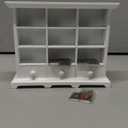 BABESIDE 1:12 Dollhouse Mini Bookshelf with 9 Mini Books  Wooden Dollhouse Furniture Accessories for Kids, Baby Doll Accessories Gift for Girls Age 3+