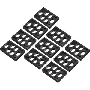 PATIKIL 1/2" Skateboard Riser Pads, 10 Pack PU 3x2 Skateboard Riser Pads Angled Wedge Shock Pads for Skateboard Truck, Black