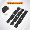 High Lift Notched Mower Blades Replacement Part Number Husqvarna Craftsman Poulan 532187256 539112053 187254 11180 Compatible with Z254 YTH2454 YTH24v54 RZ5424 RZ5426 LGT 2554 2654, 3 Pack