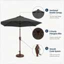 7.5ft Patio Umbrella, Outdoor Table Market Umbrella with Smooth Crank Lift, 6 Windproof Fiberglass Ribs, UPF50+ UV Protection for Deck, Pool, Garden and Backyard